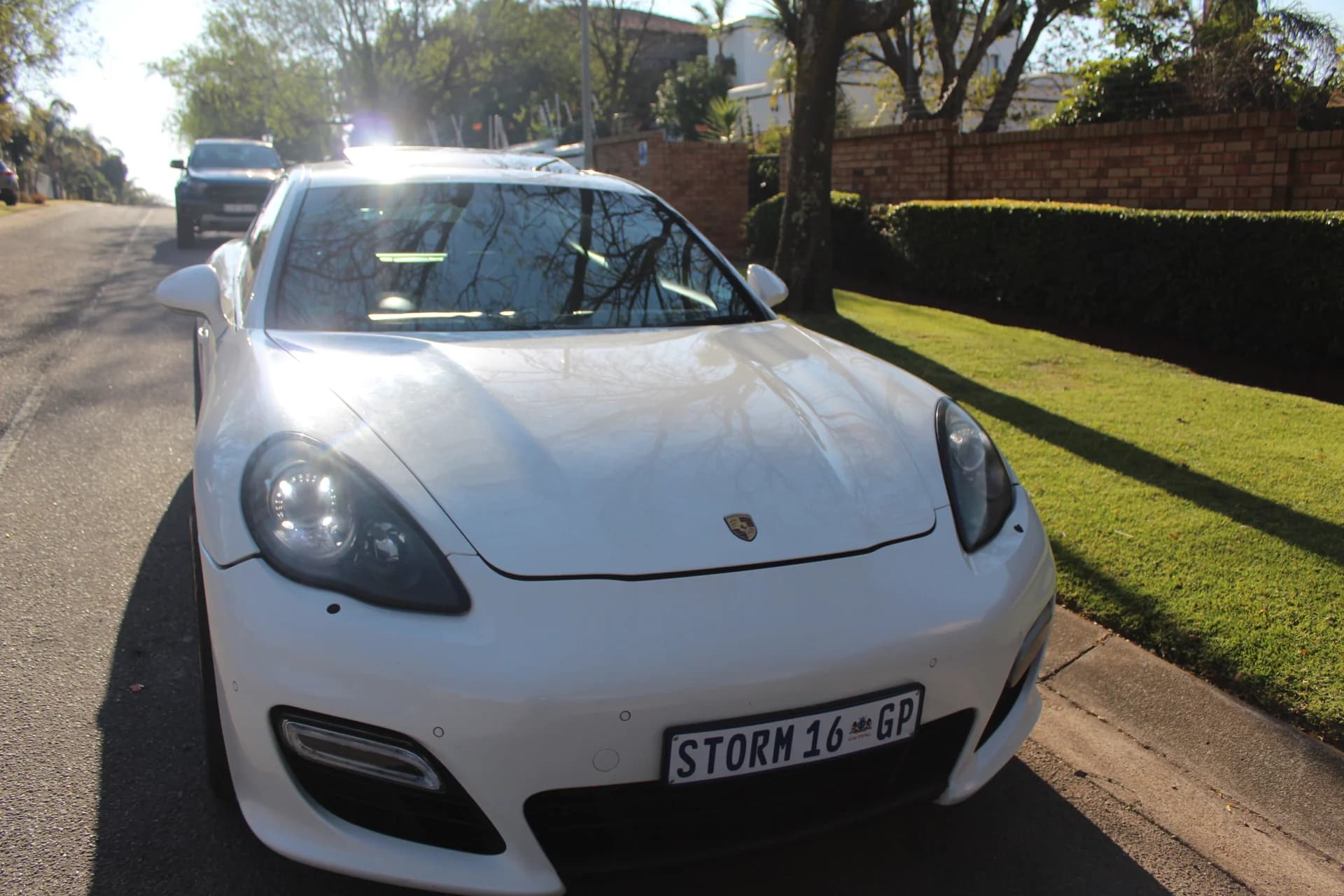 Porsche front three-quarter exterior